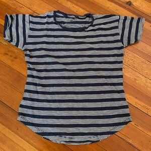 Madewell whisper cotton striped blue tshirt xxs